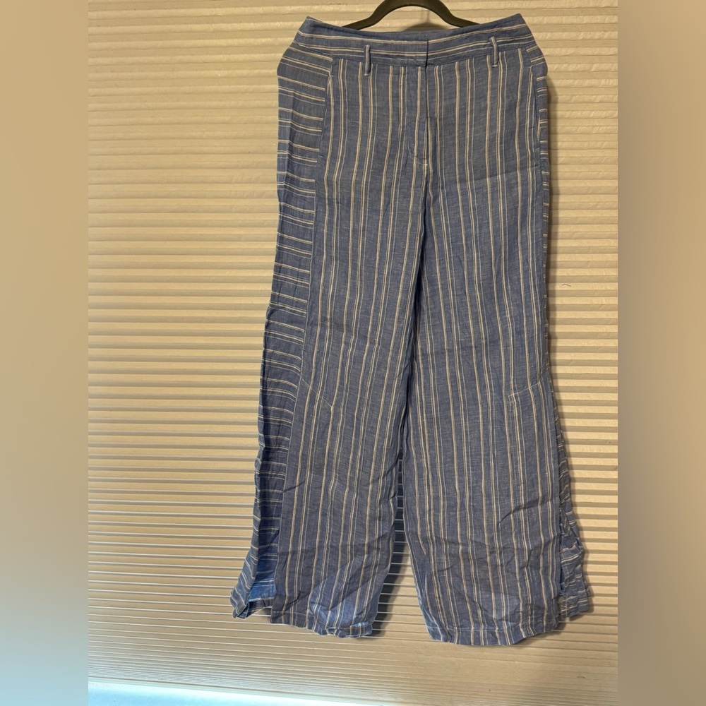 Anthropologie Ett Twa blue and White Striped Trousers